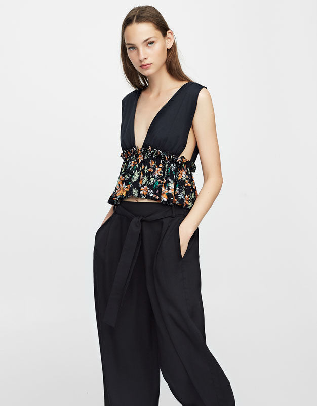 Tropical Print Top